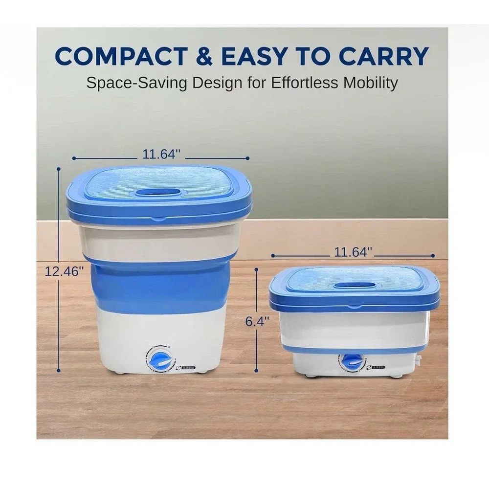 Pyle Pure Clean Foldable Mini Washing Machine –‎ Portable & Lightweight